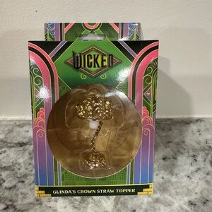 Wicked Glinda Gold Crown Stanley Straw Topper CharCharms
